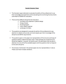 Evaluator sample paper
